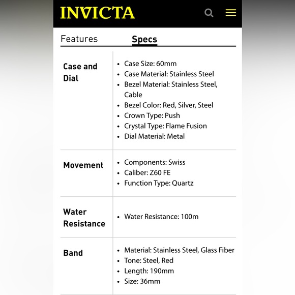 Invicta Bolt Men’s Watch - Picture 11 of 11